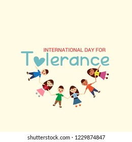 Vector illustration of a Background for International Day for Tolerance.
