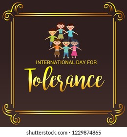 Vector illustration of a Background for International Day for Tolerance.