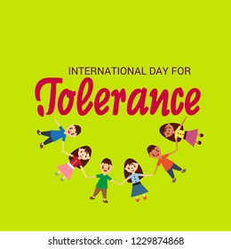 Vector illustration of a Background for International Day for Tolerance.