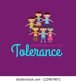 Vector illustration of a Background for International Day for Tolerance.