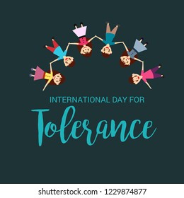 Vector illustration of a Background for International Day for Tolerance.