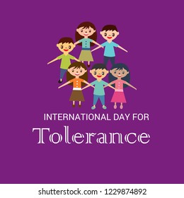 Vector illustration of a Background for International Day for Tolerance.
