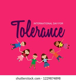 Vector illustration of a Background for International Day for Tolerance.