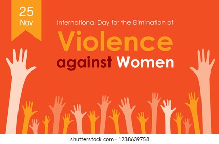 Vector illustration of a Background For International Day for the Elimination of Violence Against Women