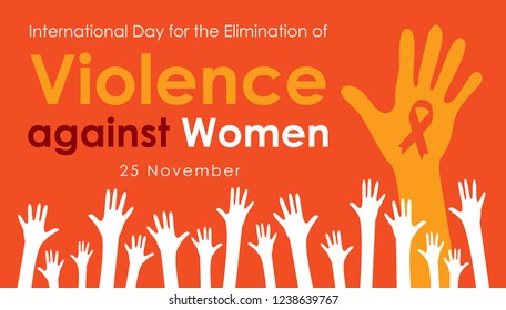 Ejemplo vectorial de los antecedentes del Día Internacional de la Eliminación de la Violencia contra la Mujer