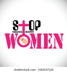 Vector illustration of a background for International Day for the Elimination of Violence Against Women.