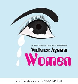 Vector illustration of a background for International Day for the Elimination of Violence Against Women.