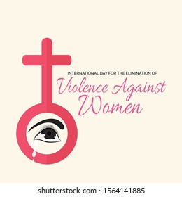 Vector illustration of a background for International Day for the Elimination of Violence Against Women.