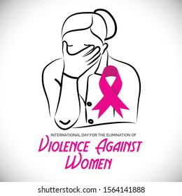 Vector illustration of a background for International Day for the Elimination of Violence Against Women.