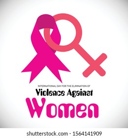 Vector illustration of a background for International Day for the Elimination of Violence Against Women.