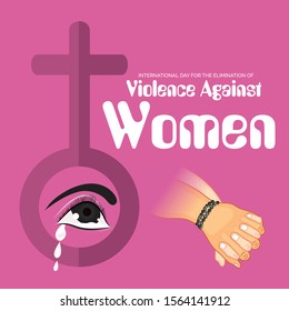 Vector illustration of a background for International Day for the Elimination of Violence Against Women.