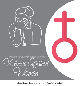 Vector illustration of a background for International Day for the Elimination of Violence Against Women.