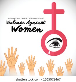 Vector illustration of a background for International Day for the Elimination of Violence Against Women.