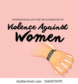 Vector illustration of a background for International Day for the Elimination of Violence Against Women.