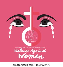 Vector illustration of a background for International Day for the Elimination of Violence Against Women.