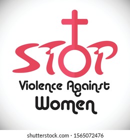 Vector illustration of a background for International Day for the Elimination of Violence Against Women.