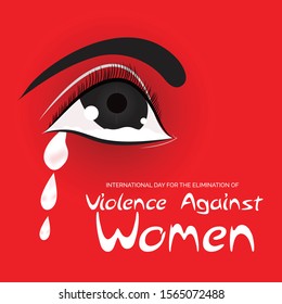 Vector illustration of a background for International Day for the Elimination of Violence Against Women.