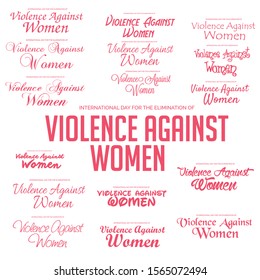 Vector illustration of a background for International Day for the Elimination of Violence Against Women.