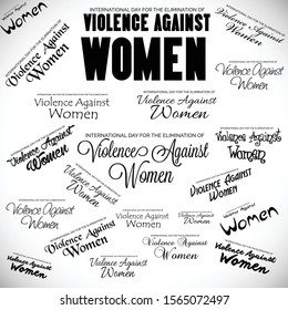 Vector illustration of a background for International Day for the Elimination of Violence Against Women.