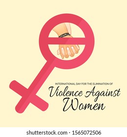 Vector illustration of a background for International Day for the Elimination of Violence Against Women.