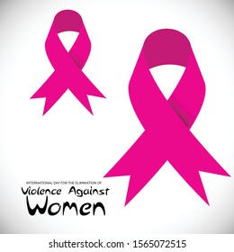 Vector illustration of a background for International Day for the Elimination of Violence Against Women.