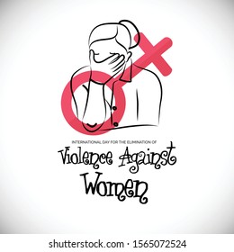 Vector illustration of a background for International Day for the Elimination of Violence Against Women.