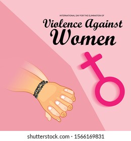 Vector illustration of a background for International Day for the Elimination of Violence Against Women.