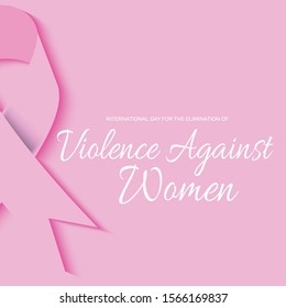 Vector illustration of a background for International Day for the Elimination of Violence Against Women.