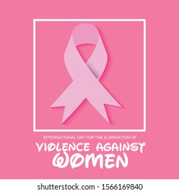 Vector illustration of a background for International Day for the Elimination of Violence Against Women.