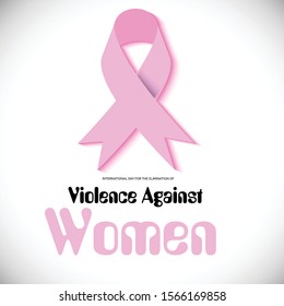 Vector illustration of a background for International Day for the Elimination of Violence Against Women.