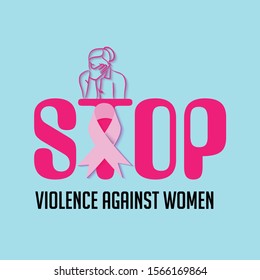 Vector illustration of a background for International Day for the Elimination of Violence Against Women.