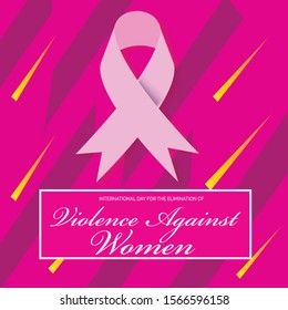 Vector illustration of a background for International Day for the Elimination of Violence Against Women.