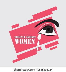 Vector illustration of a background for International Day for the Elimination of Violence Against Women.