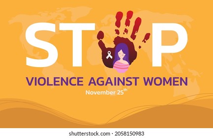 Ejemplo vectorial de un Antecedentes del Día Internacional de la Eliminación de la Violencia contra la Mujer