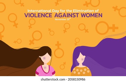 Ejemplo vectorial de un Antecedentes del Día Internacional de la Eliminación de la Violencia contra la Mujer