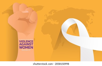 Vector illustration of a Background For International Day for the Elimination of Violence Against Women