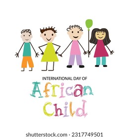 Vector illustration of a Background for International Day Of African Child.