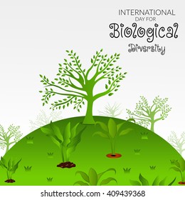 Vector illustration of a background for International Day for Biological Diversity.