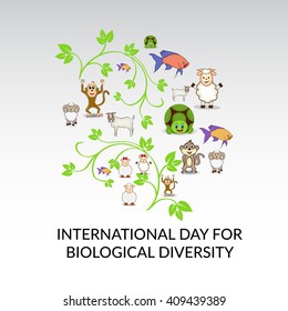 Vector illustration of a background for International Day for Biological Diversity.