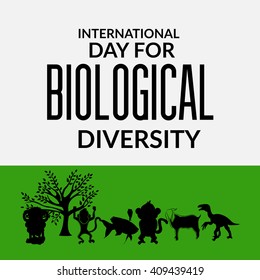 Vector illustration of a background for International Day for Biological Diversity.