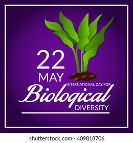 Vector illustration of a background for International Day for Biological Diversity.