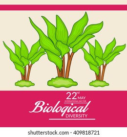 Vector illustration of a background for International Day for Biological Diversity.