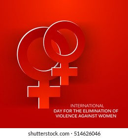 Vector illustration of a Background For International Day for the Elimination of Violence Against Women.