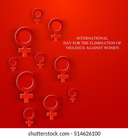 Vector illustration of a Background For International Day for the Elimination of Violence Against Women.