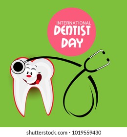 Vector illustration of a Background for International Dentist Day.