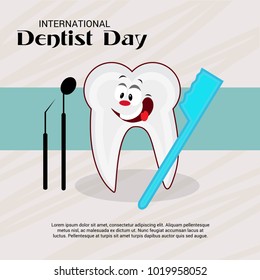 Vector illustration of a Background for International Dentist Day.