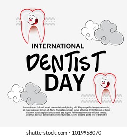 Vector illustration of a Background for International Dentist Day.