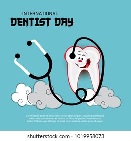 Vector illustration of a Background for International Dentist Day.