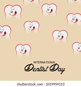 Vector illustration of a Background for International Dentist Day.