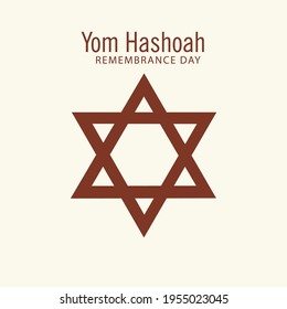 Ilustración vectorial de los antecedentes del Día Internacional de Recuerdo del Holocausto (Yom Hashoah). 